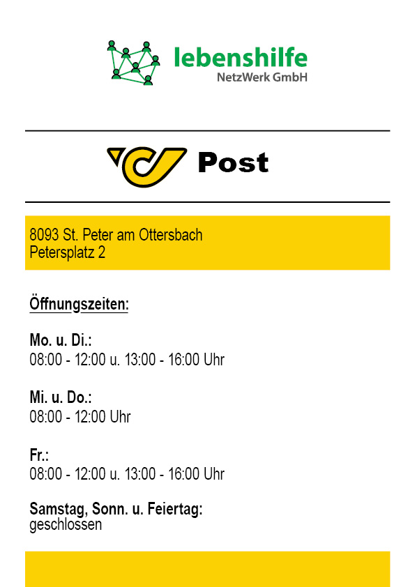 Öffnungszeiten PP St. Peter am Ottersbach Öffnungszeiten PP St. Peter am Ottersbach